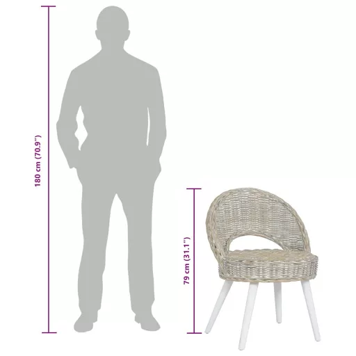 Fehér kubu rattan kanapészék