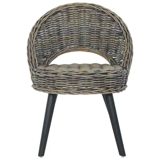 Fekete kubu rattan kanapészék