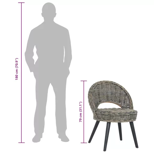 Fekete kubu rattan kanapészék