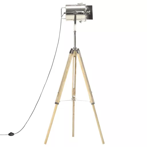 Háromlábú tömör mangófa állólámpa 140 cm