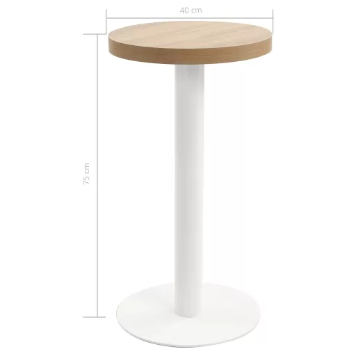 Világosbarna MDF bisztróasztal 40 cm