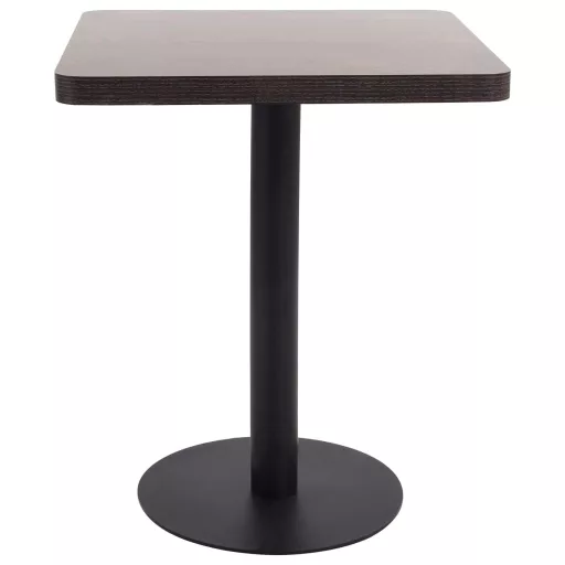 Sötétbarna MDF bisztróasztal 60 x 60 cm