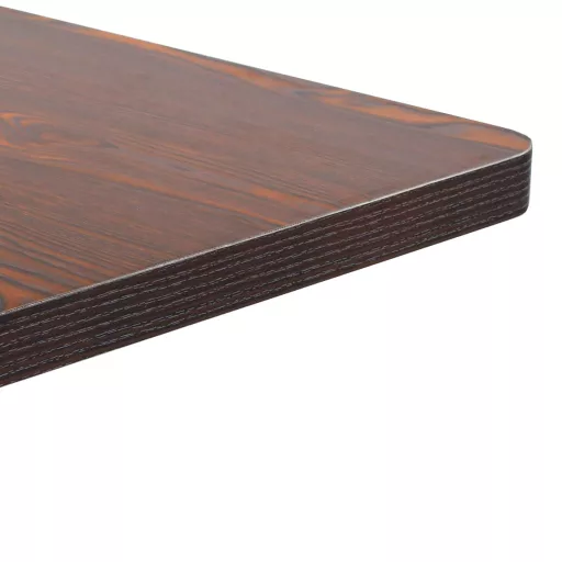 Sötétbarna MDF bisztróasztal 60 x 60 cm