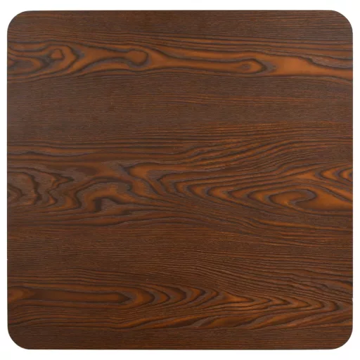 Sötétbarna MDF bisztróasztal 60 x 60 cm