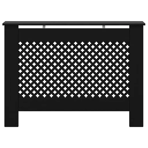Fekete MDF radiátorburkolat 112 x 19 x 81,5 cm