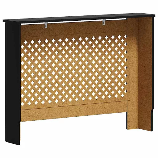 Fekete MDF radiátorburkolat 112 x 19 x 81,5 cm
