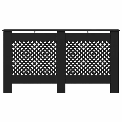 Fekete MDF radiátorburkolat 152 x 19 x 81,5 cm