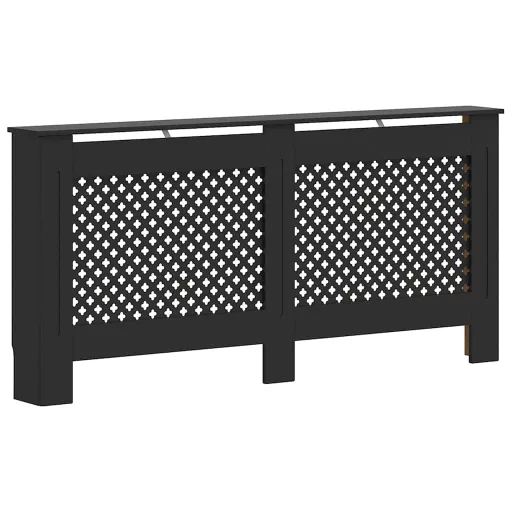 Fekete MDF radiátorburkolat 172 x 19 x 81,5 cm