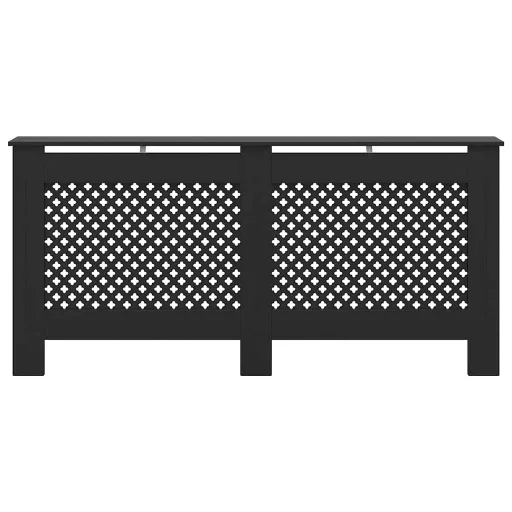Fekete MDF radiátorburkolat 172 x 19 x 81,5 cm