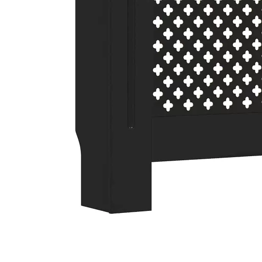 Fekete MDF radiátorburkolat 172 x 19 x 81,5 cm
