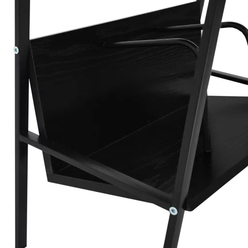 2-szintes fekete szerelt fa könyvespolc 52 x 28 x 59 cm