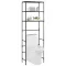 3 szintes fekete WC feletti tárolóállvány 53 x 28 x 169 cm