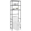 3 szintes fekete WC feletti tárolóállvány 53 x 28 x 169 cm