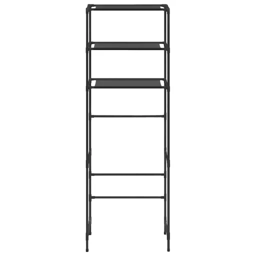 3 szintes fekete WC feletti tárolóállvány 53 x 28 x 169 cm