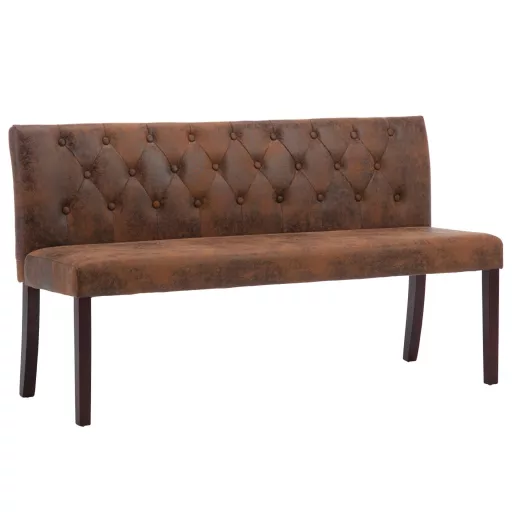 Barna művelúr pad 148,5 cm