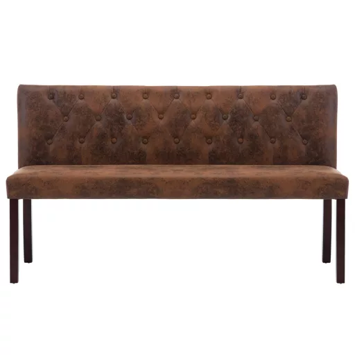 Barna művelúr pad 148,5 cm