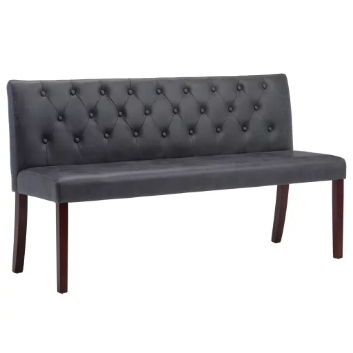 Szürke művelúr pad 148,5 cm