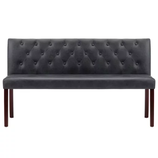 Szürke művelúr pad 148,5 cm