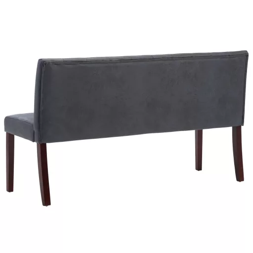 Szürke művelúr pad 148,5 cm