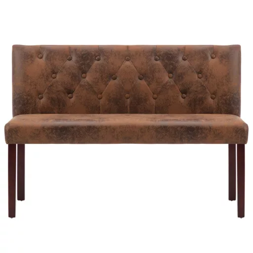 Barna művelúr pad 120 cm