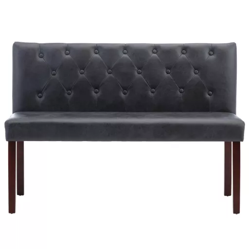 Szürke művelúr pad 120 cm