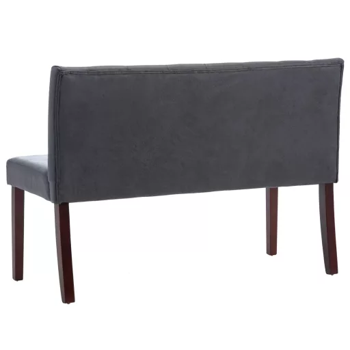 Szürke művelúr pad 120 cm