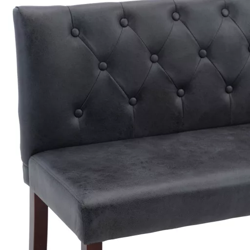 Szürke művelúr pad 120 cm