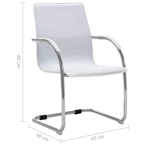 Fehér konzolos műbőr irodaszék