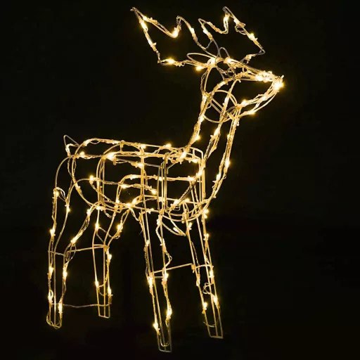 3 részes karácsonyi rénszarvas díszvilágítás 229 LED-del