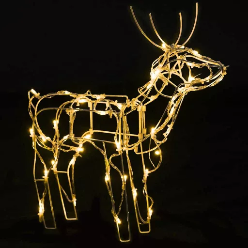 3 részes karácsonyi rénszarvas díszvilágítás 229 LED-del