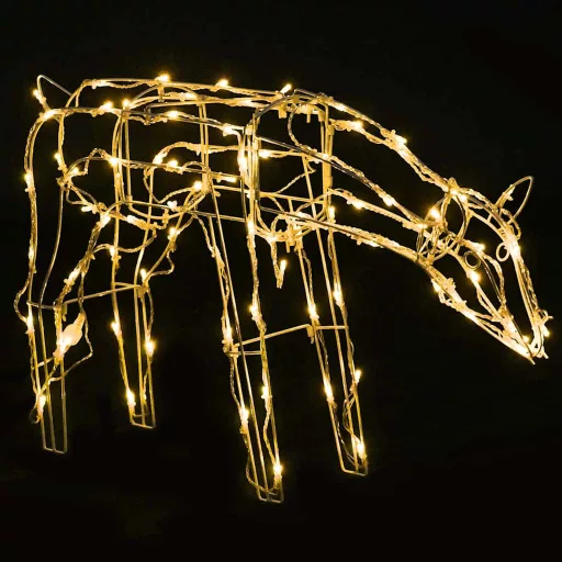 3 részes karácsonyi rénszarvas díszvilágítás 229 LED-del