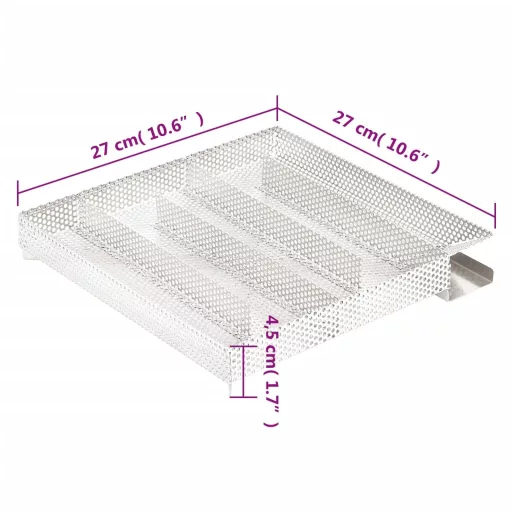Rozsdamentes acél ötkamrás hidegfüst-generátor 27 cm