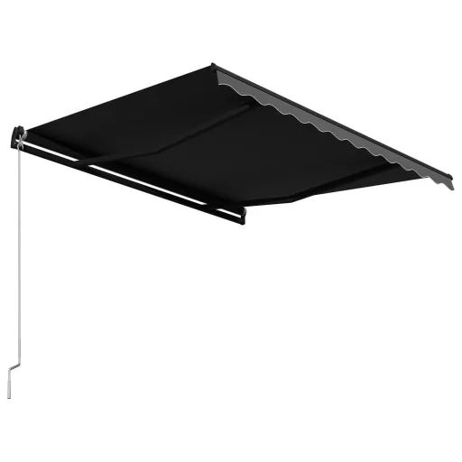 Antracitszürke kézzel behúzható napellenző 300 x 250 cm