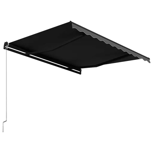 Antracitszürke kézzel behúzható napellenző 350 x 250 cm