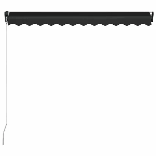 Antracitszürke kézzel behúzható napellenző 350 x 250 cm