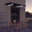 Antracitszürke kézzel kihúzható LED-es napellenző 350 x 250 cm