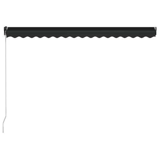 Antracitszürke kézzel kihúzható LED-es napellenző 450 x 300 cm