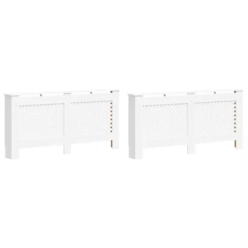2 db fehér MDF radiátorburkolat 172 x 19 x 81,5 cm