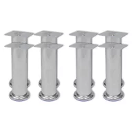 8 darab kerek króm kanapéláb 180 mm
