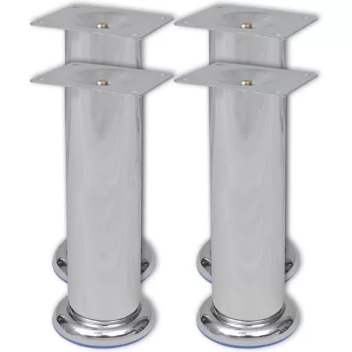 8 darab kerek króm kanapéláb 180 mm