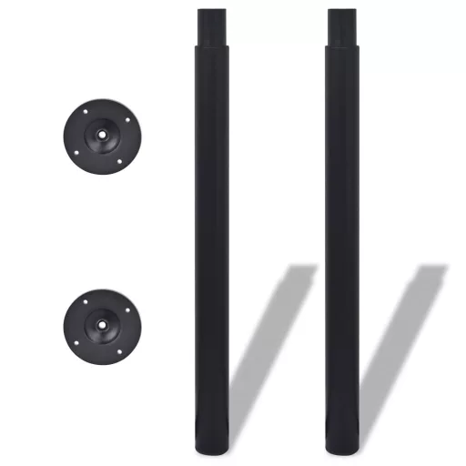 4 db fekete teleszkópos asztalláb 710 mm - 1100 mm