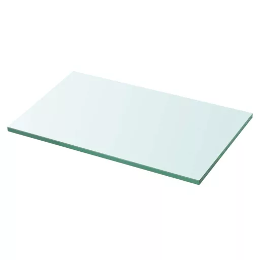 2 db átlátszó üveg paneles polc 30 x 12 cm