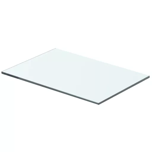 2 db átlátszó üveg paneles polc 40 x 20 cm