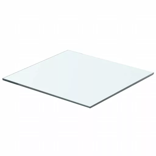 2 db átlátszó üveg paneles polc 40 x 30 cm