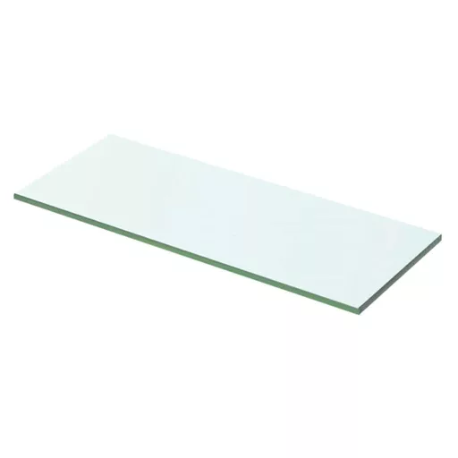 2 db átlátszó üveg paneles polc 50 x 15 cm