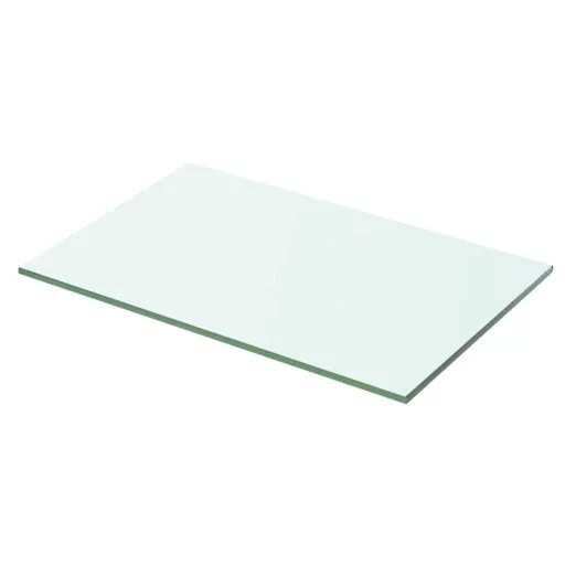 2 db átlátszó üveg paneles polc 50 x 25 cm
