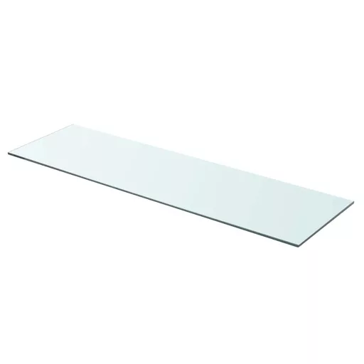 2 db átlátszó üveg paneles polc 90 x 25 cm