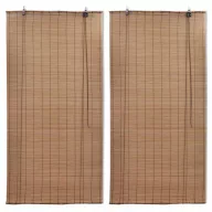 2 db barna bambusz redőny 100 x 160 cm