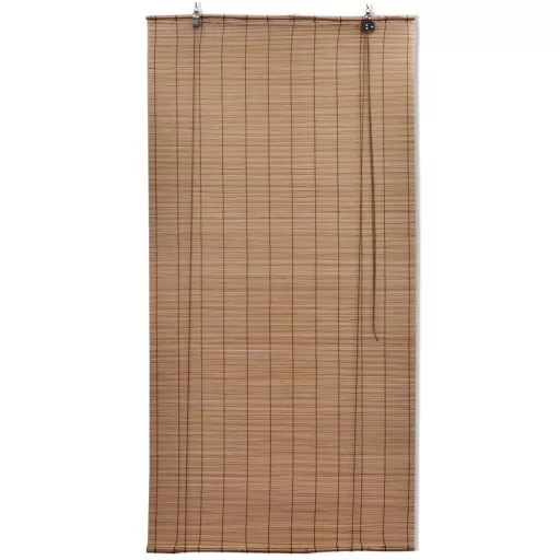 2 db barna bambusz redőny 100 x 160 cm