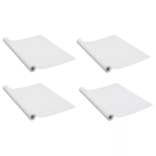 4 db fehér faszínű öntapadó PVC ajtófólia 210 x 90 cm